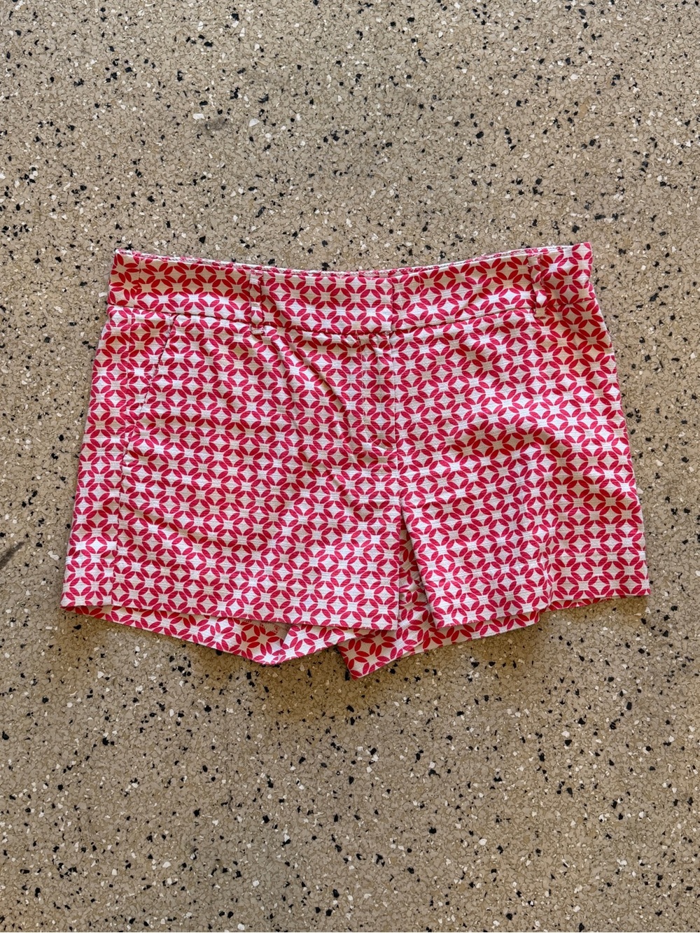 Ann Taylor LOFT shorts Red and White Geo Print Bermuda Shorts